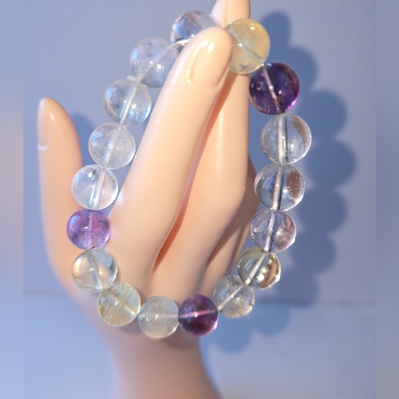 11-12mm Ametrine Amethyst/Citrine Mix Bracelet - Picture 2 of 9